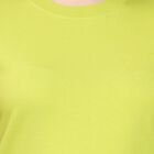 Ladies' 100% Cotton Round Neck T-Shirt, निऑन ग्रीन, small