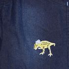 Boys' Blue Cotton Round Neck Printed Baba Suit, Mid Blue, small