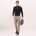 Men's Jet Black Cut Away Collar Formal Shirt, Black, small image number null