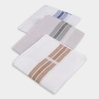 Men's White Striped Handkerchief Set, हल्का ग्रे, small image number null