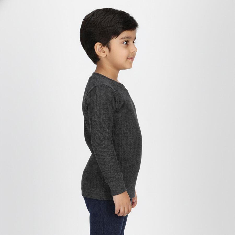 Boys Dark Grey Classic Thermal, मिश्रित मध्यम ग्रे, large image number null