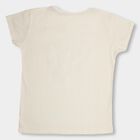 Girls' 100% Cotton T-Shirt , ऑफ व्हाइट, small image number null
