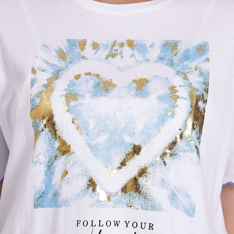 Ladies' 100% Cotton Crop  Top, White, large image number null