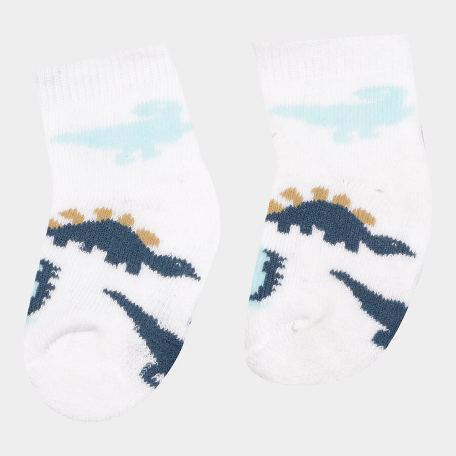 Infants Cotton Stripes Socks, Yellow, large image number null