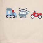 Infants Soft Beige Crew Neck Casual Sweatshirt, गहरा पीला, small image number null