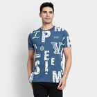 Men's 100% Cotton Round Neck T-Shirt, Dark Blue, small image number null