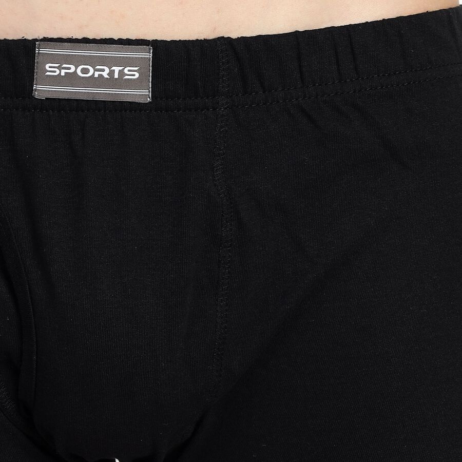 Men's 100% Cotton Trunks, काला, large image number null