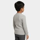 Boys Light Grey Round Neck Thermal, मिश्रित मध्यम ग्रे, small image number null