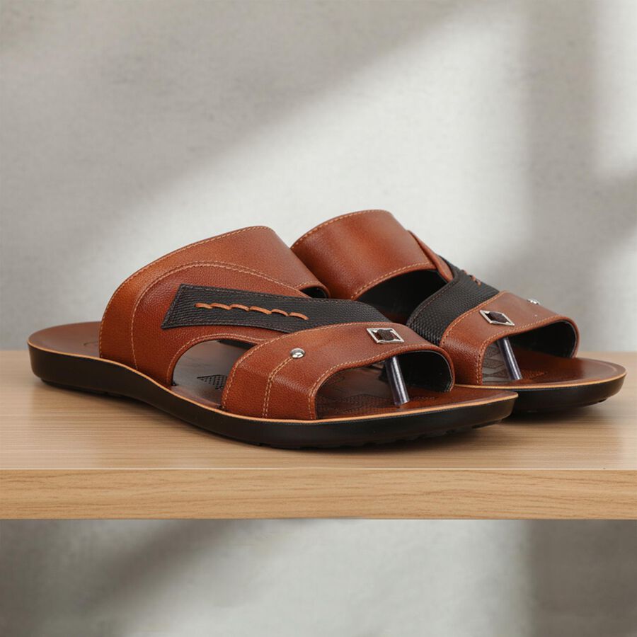 Men's Sandal, भूरा, large