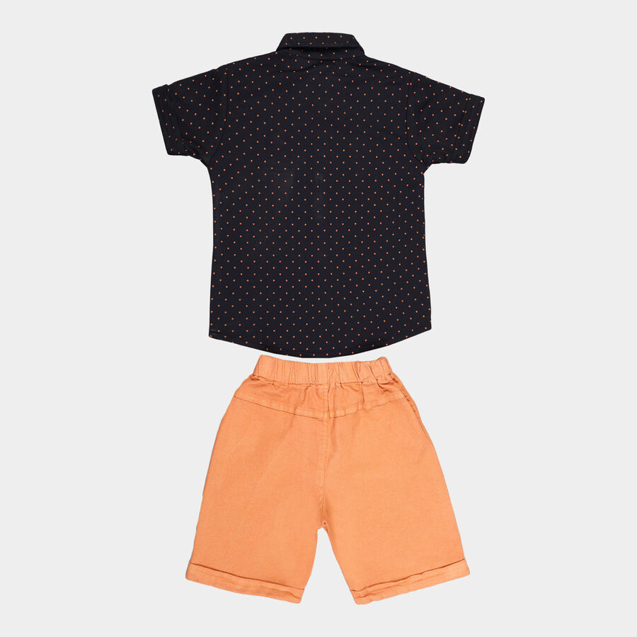 Boys Cotton Baba Suit, Navy Blue, large image number null