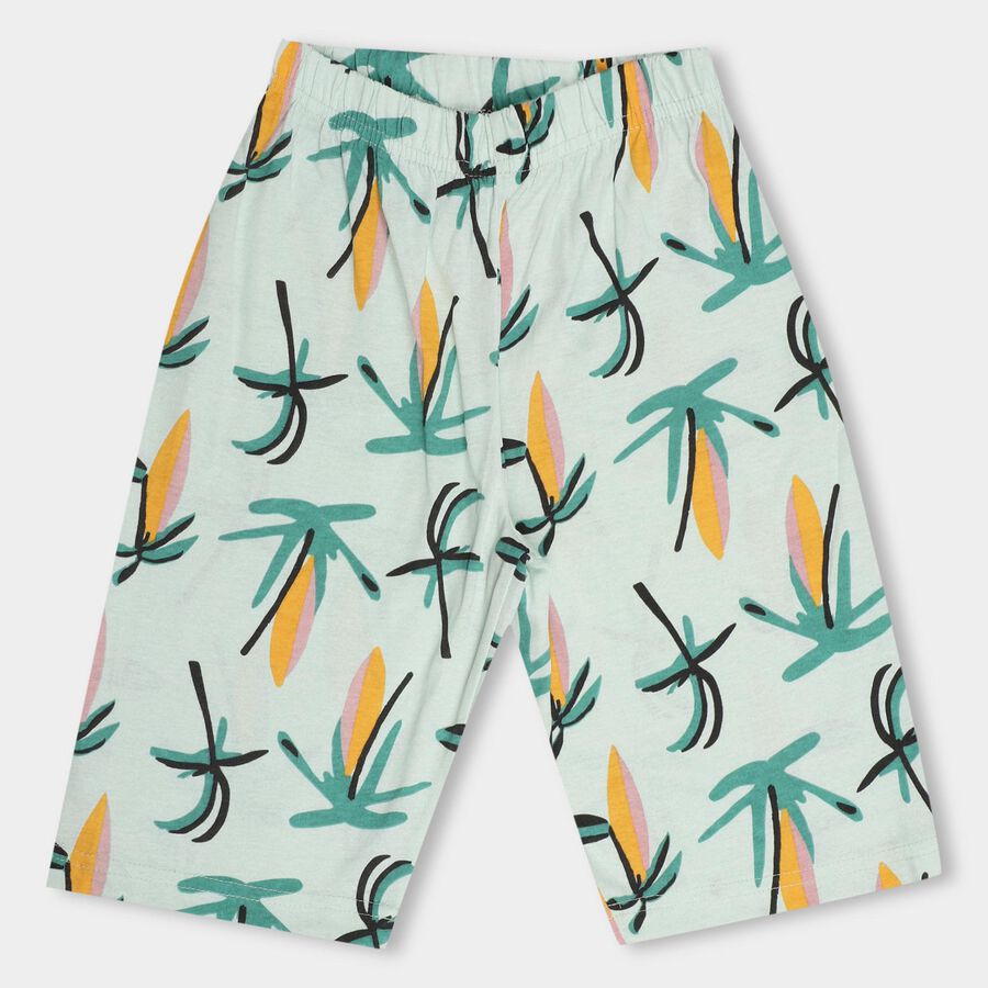 Boys' Light Mint Green Relaxed Fit Tropical Printed Jamaican Shorts, Light Green, large image number null