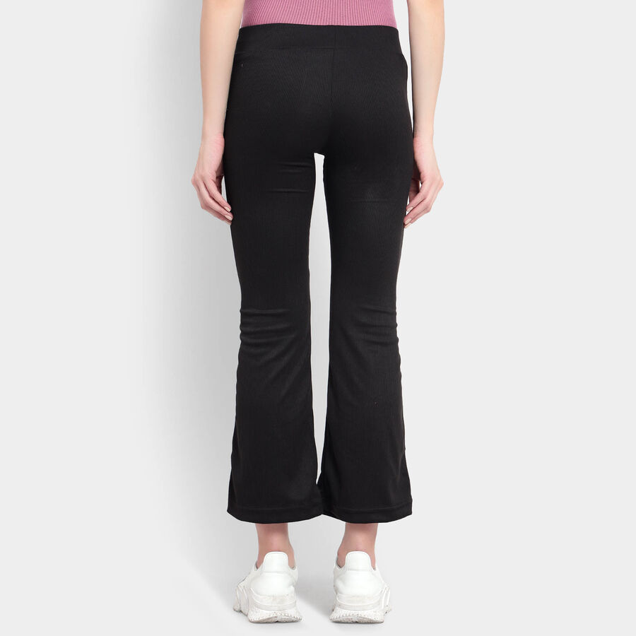 Solid Trousers, काला, large image number null