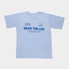 Boys' Half Sleeves T-Shirt, Light Blue, small