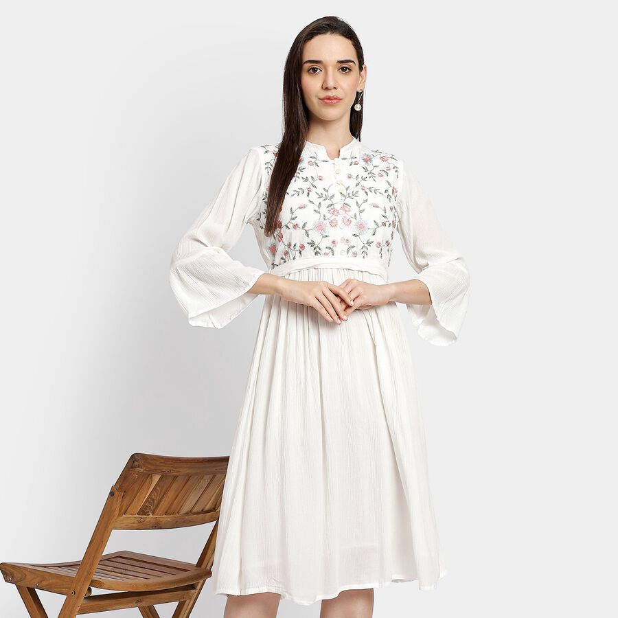 Ladies' Dress , ऑफ व्हाइट, large image number null