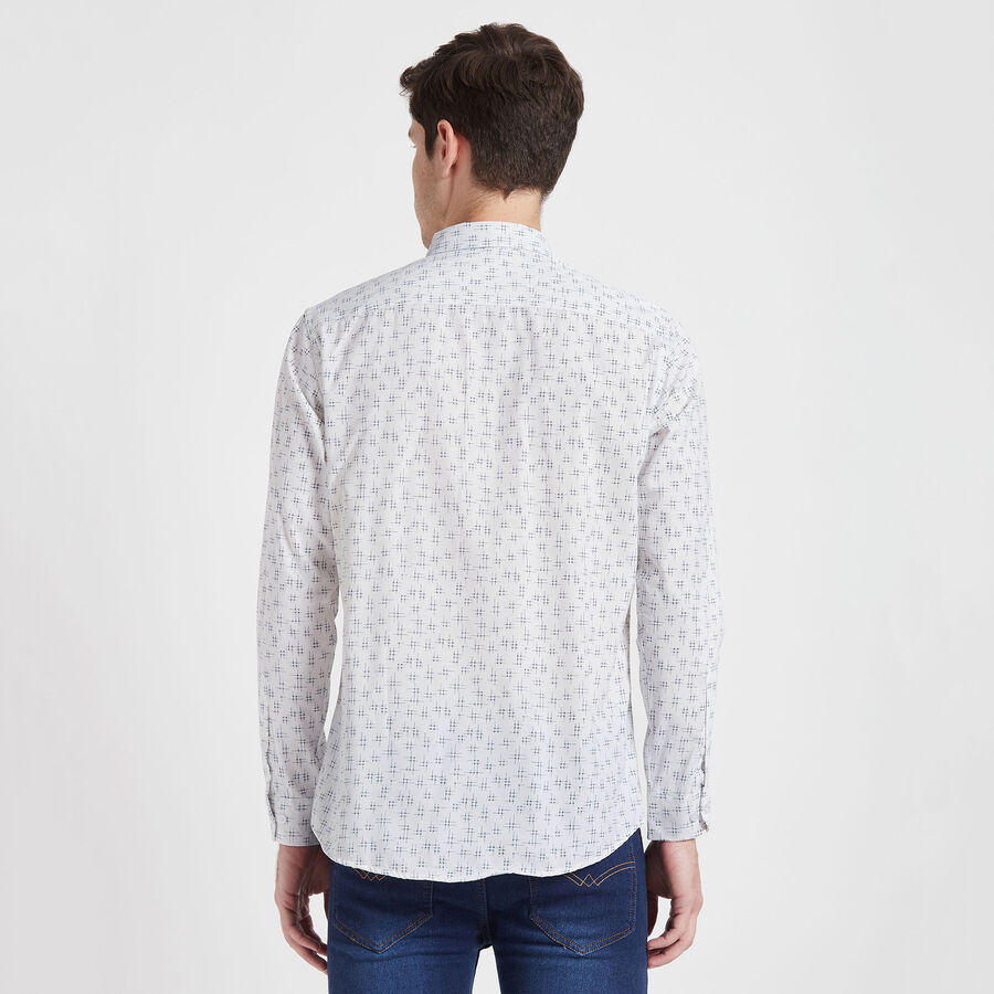 Printed Casual Shirt, White, large image number null