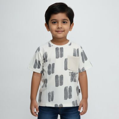 Boys' 100% Cotton Half Sleeves T-Shirt