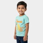 Boys Light Blue Cotton Round Neck Regular Boys T-Shirt, हल्का नीला, small
