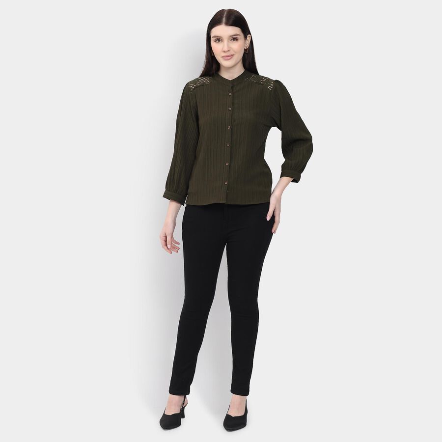 Ladies' Shirt , Olive, large