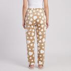 Women's Light Grey Regular Fit Heart Printed Pyjama, हल्का ग्रे, small