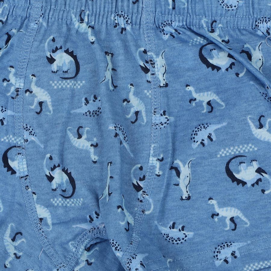 Boys' Blue and Navy Cotton Printed and Solid Briefs, Navy Blue, large