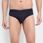 Men's 100% Cotton Briefs, Navy Blue, small