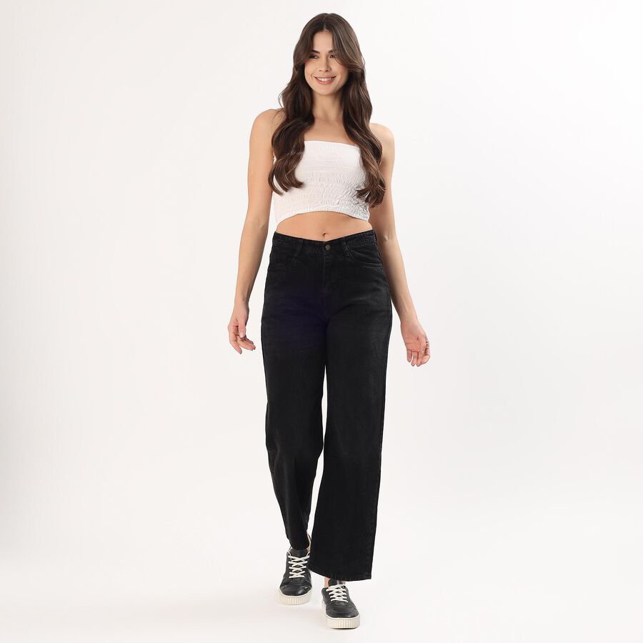 Women's Light Blue Slim Fit Classic Jeans, Dark Grey, large