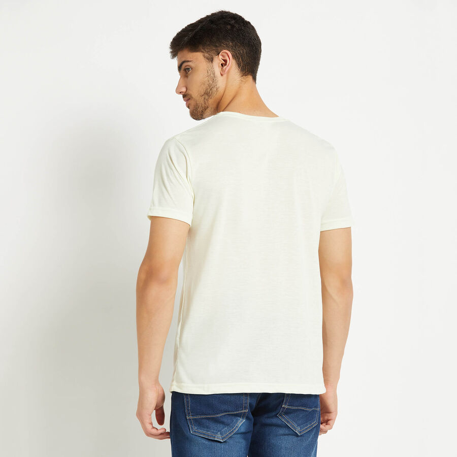 Round Neck T-Shirt, Yellow, large image number null