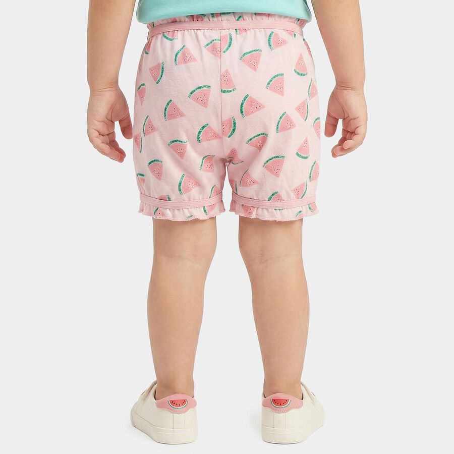 Girls Pink Regular Fit Watermelon Printed Bloomer, Light Pink, large