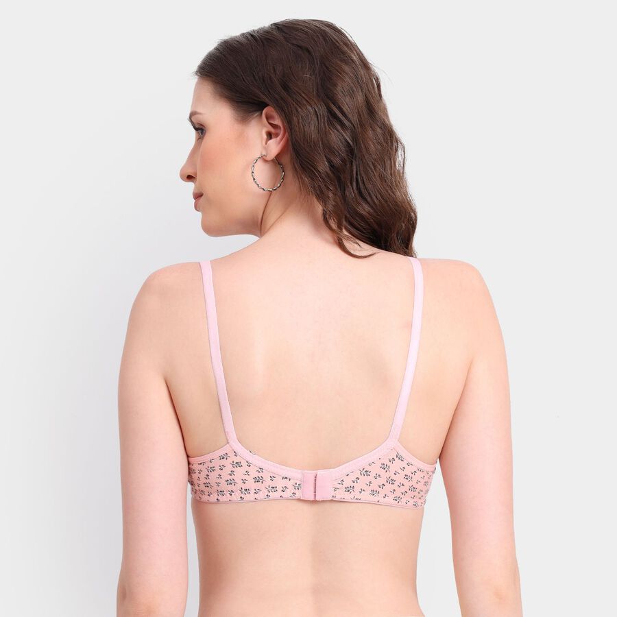 Ladies' 100% Cotton Non-Padded Bra, पीच, large image number null