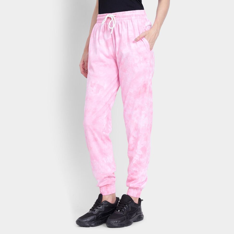 Ladies' 100% Cotton Track Pants , हल्का गुलाबी, large image number null