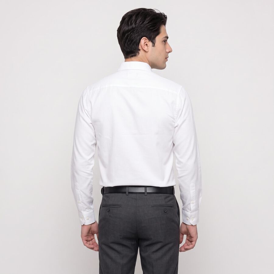 Men's White Formal Shirt, सफ़ेद, large