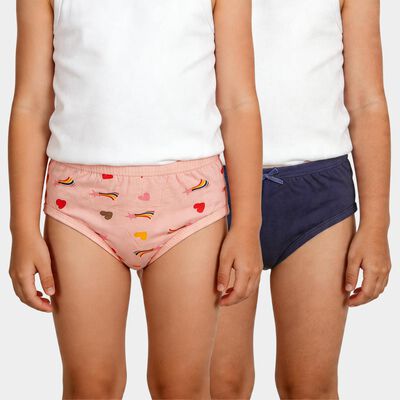 Girls Blue Regular Fit Solid Panty