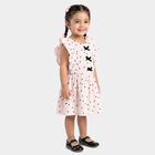 Girls' Pink Polka Dot Fit and Flare Frock, Light Pink, small