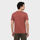 Men's Coral Cotton Round Neck Regular T-Shirt, Coral, small