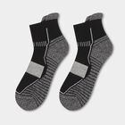 Men's Black and Gray Regular Fit Ankle-Length Socks Pack of 3, नेवी ब्लू, small image number null
