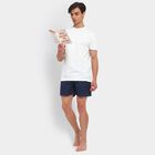 Men's 100% Cotton Boxers, Navy Blue, small image number null