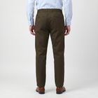 Men's Olive Green Slim Fit Chino Trousers, Olive, small