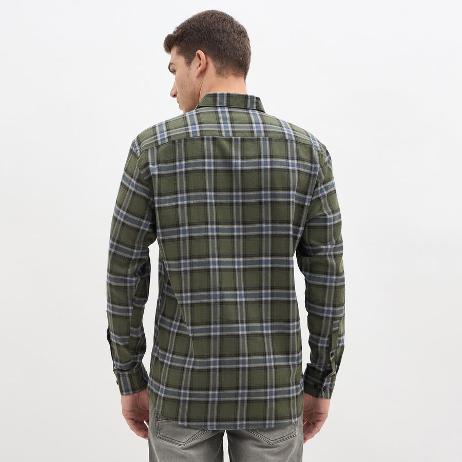 Men's 100% Cotton Casual Shirt, ओलिव, large image number null