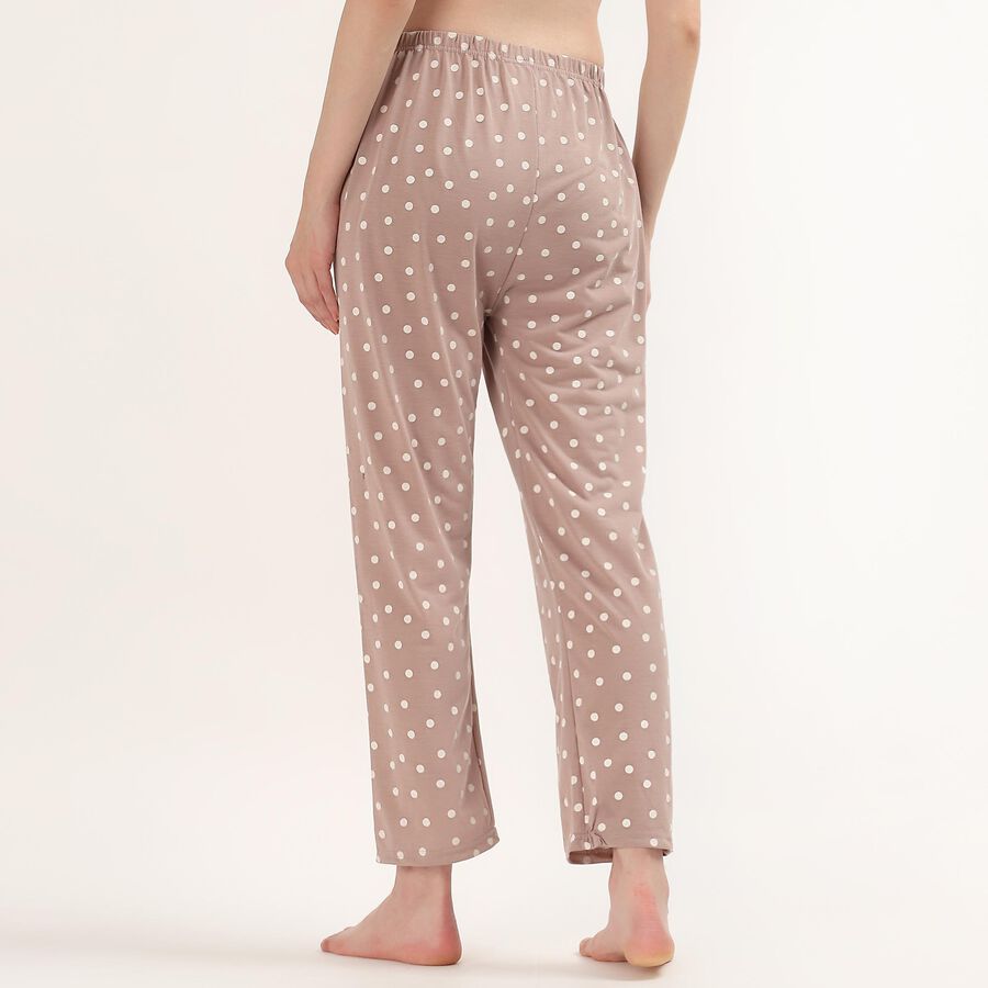 Women's Lilac Regular Fit Polka Dot Printed Pyjama, लाइलेक, large