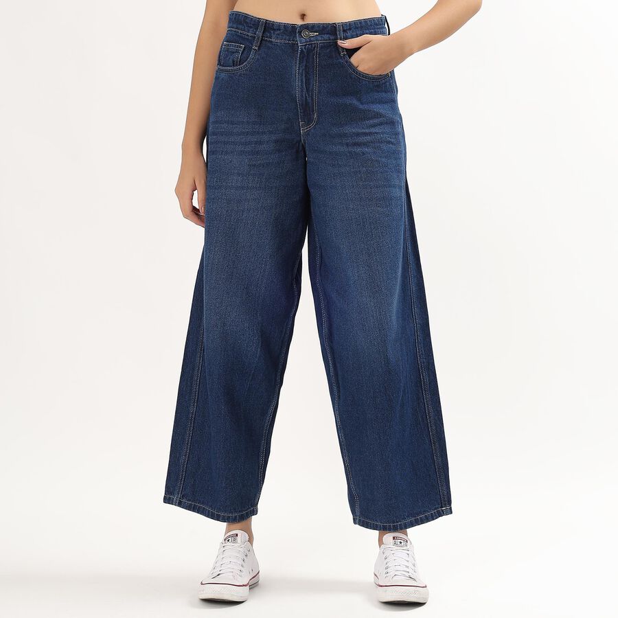 Ladies' Jeans, मध्यम नीला, large image number null