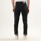 Men's Washed Black Skinny Fit Five-Pocket Jeans, Black, small image number null