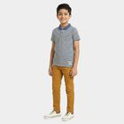 Boys Navy Blue Crew Neck Casual T-Shirt, Navy Blue, small