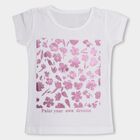 Girls' 100% Cotton T-Shirt, सफ़ेद, small image number null