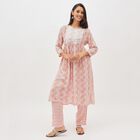 Women's Light Peach Pink Embroidered Ethnic Set, Light Pink, small image number null