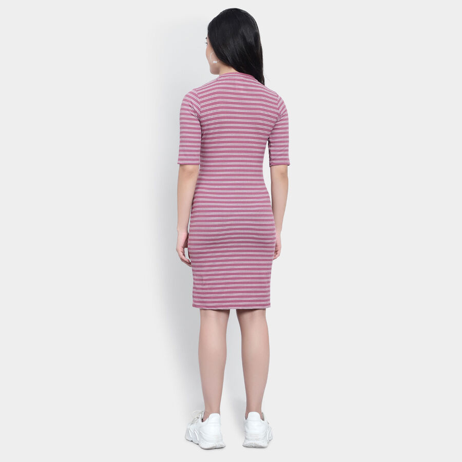 Stripes Dress, बैंगनी, large image number null