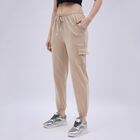 Women's Warm Beige Regular Fit Cargo Track Pants , गहरा पीला, small image number null