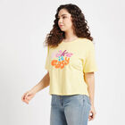 Round Neck T-Shirt, पीला, small image number null