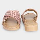 Women's Pink Embellished Slip-On Slide Sandals, Pink, small