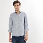 Men's Light Grey Slim Fit Casual Shirt, Light Grey, small image number null