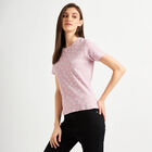 All Over Print Round Neck T-Shirt, Pink, small image number null